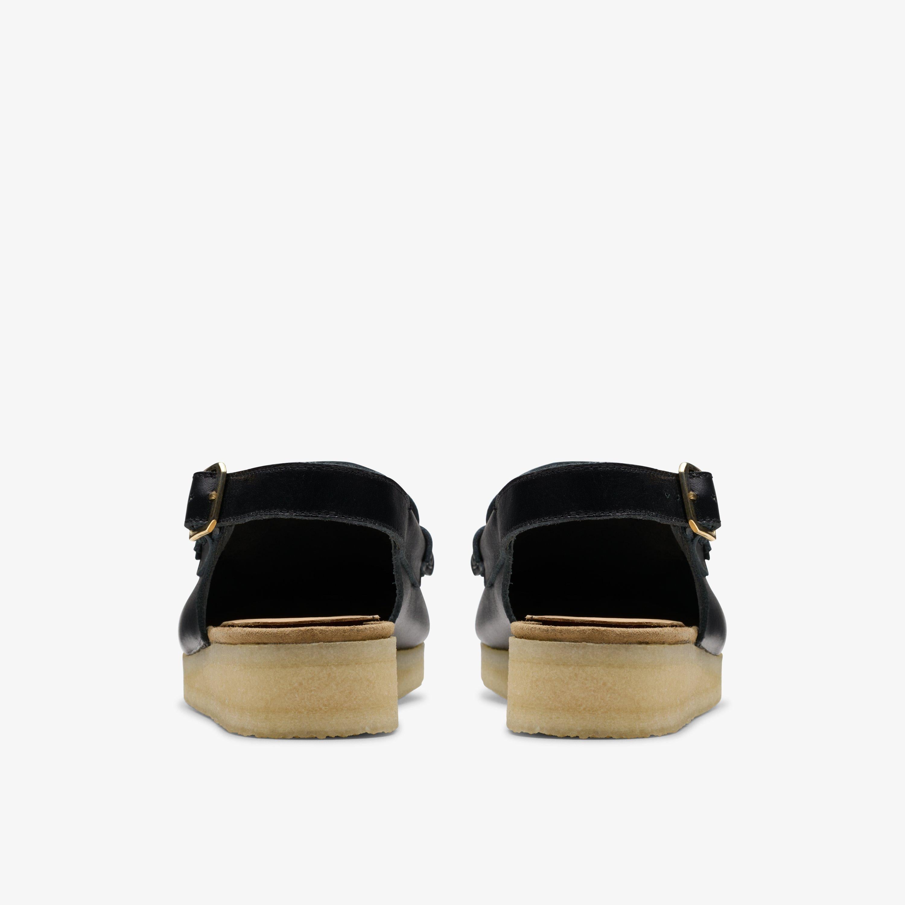 Wallabee Sling en cuir noir