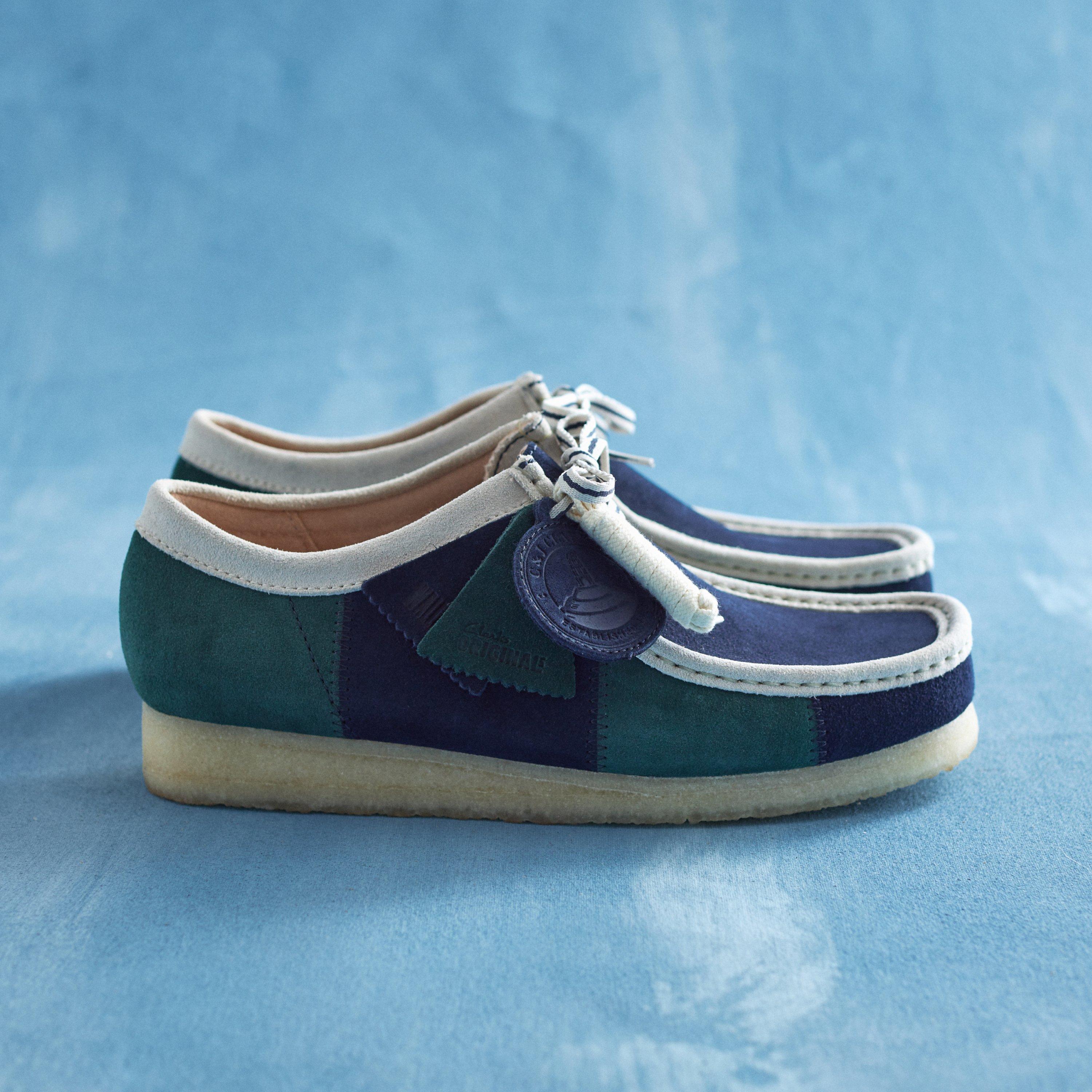 Wallabee Blue/Green Stripe