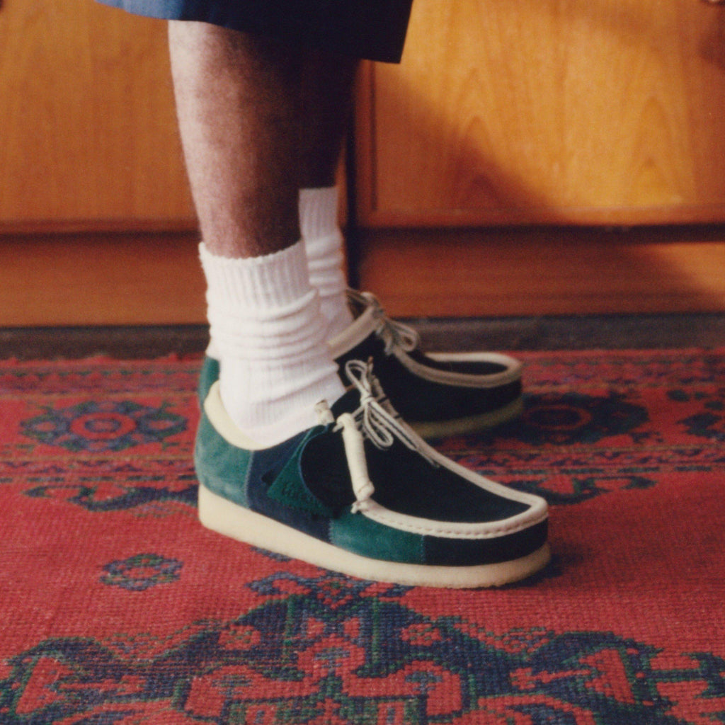 Wallabee Blue/Green Stripe