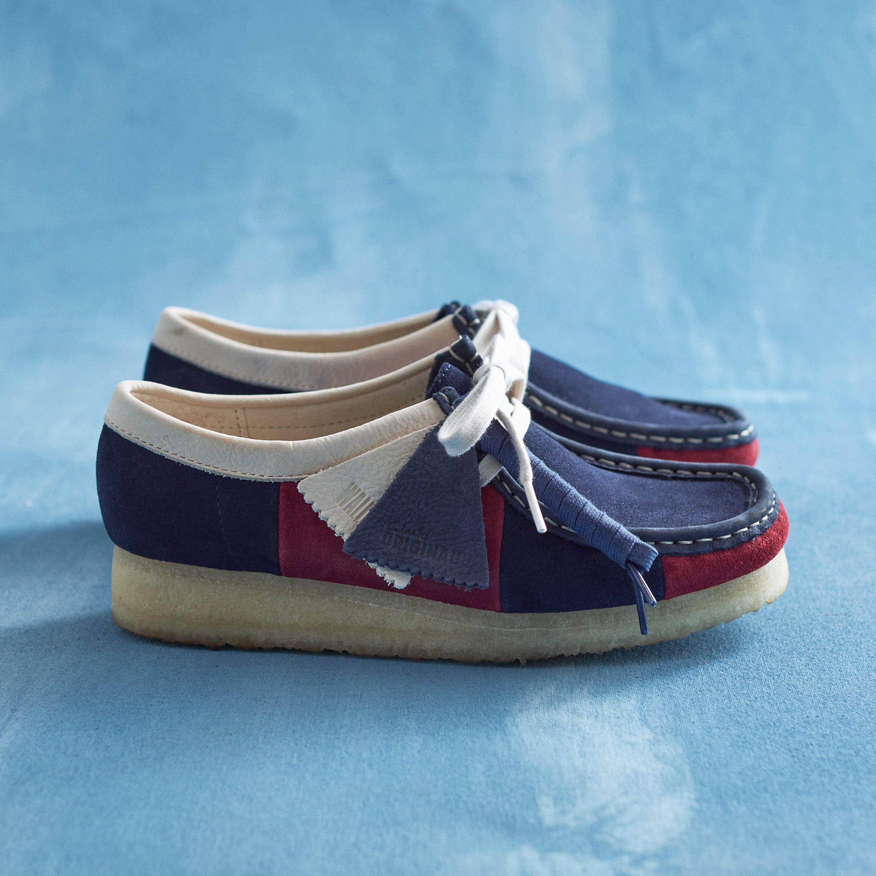 Wallabee Navy Stripe