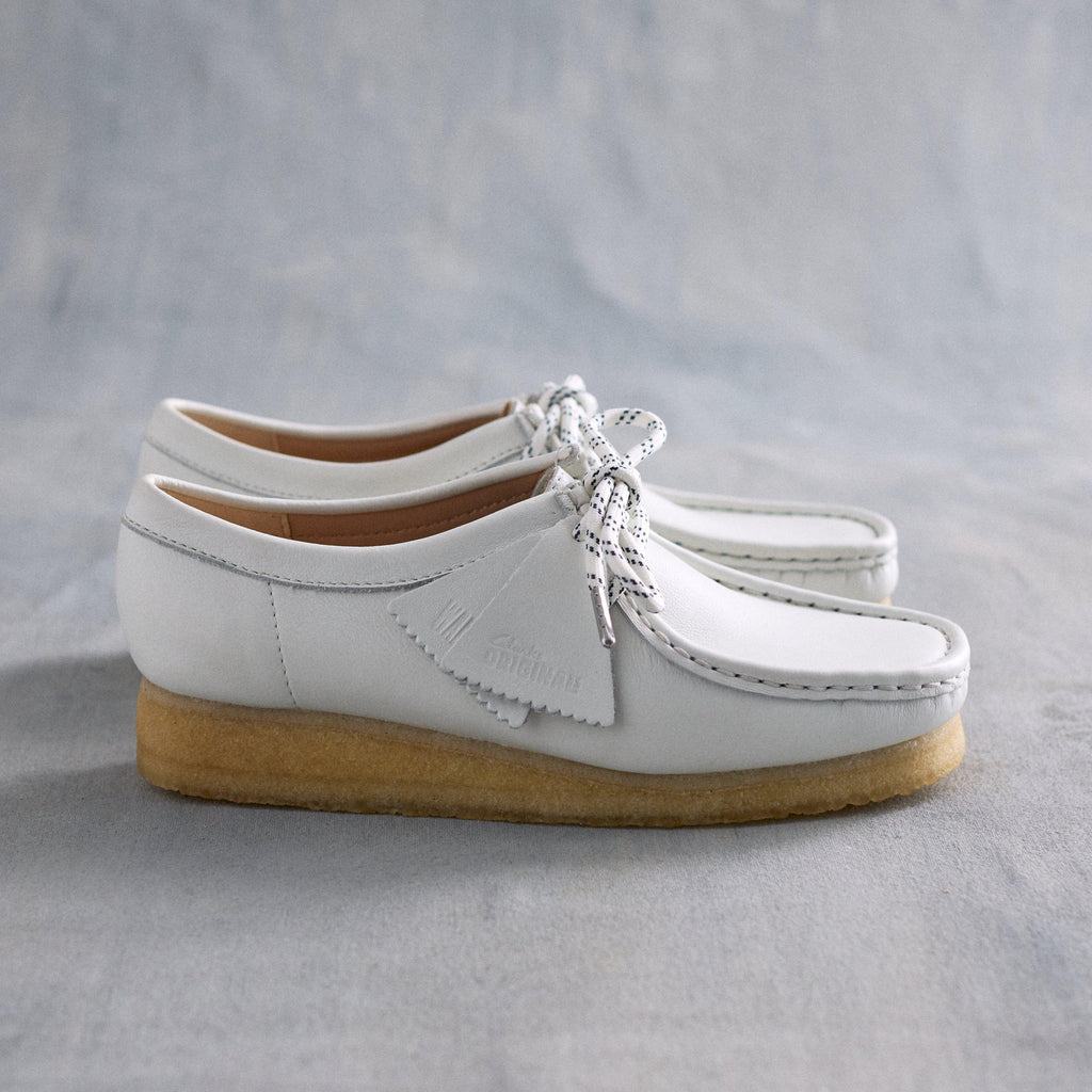 Wallabee Cuir Grainé Blanc