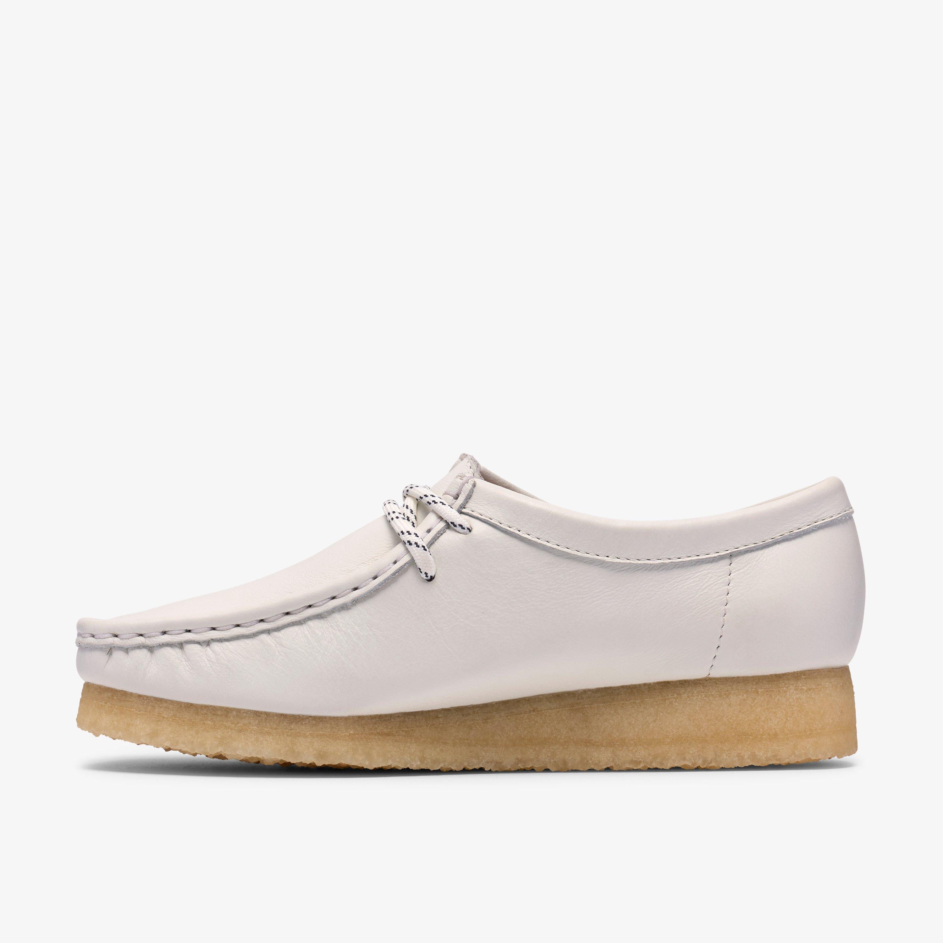 Wallabee Cuir Grainé Blanc