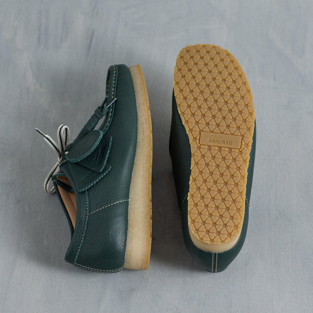 Wallabee RB Cuir vert foncé