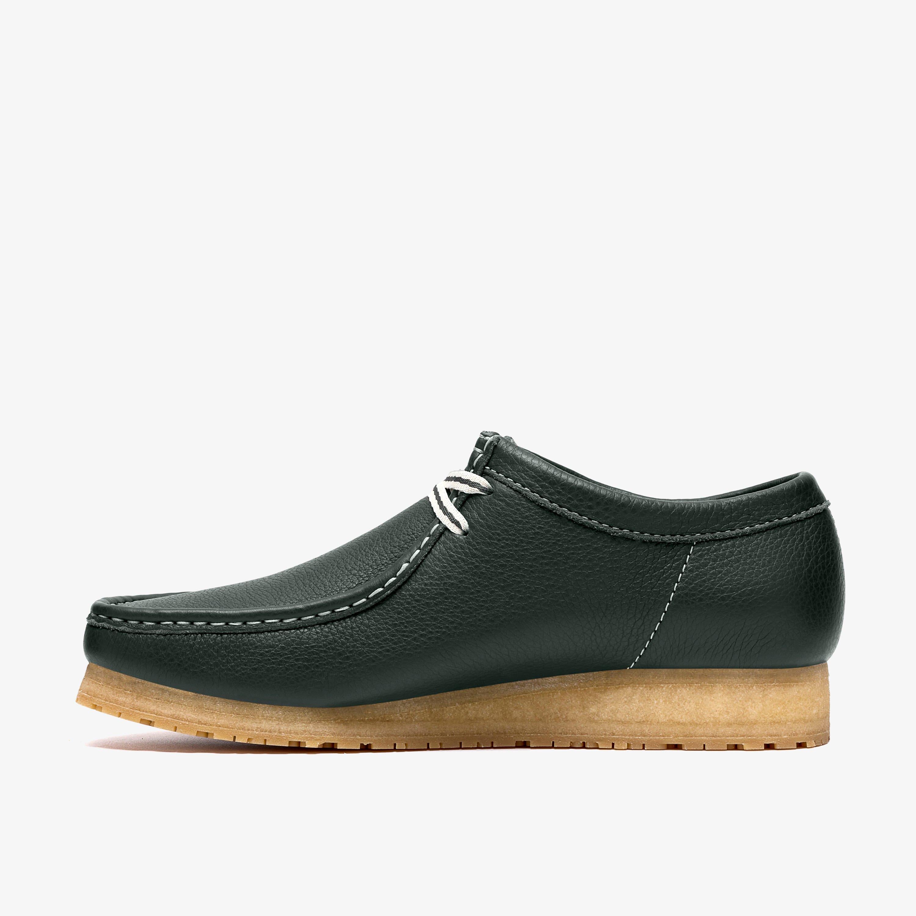 Wallabee RB Cuir vert foncé
