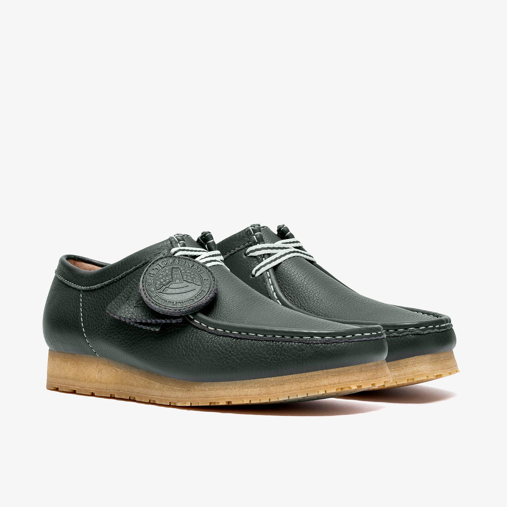 Wallabee RB Cuir vert foncé