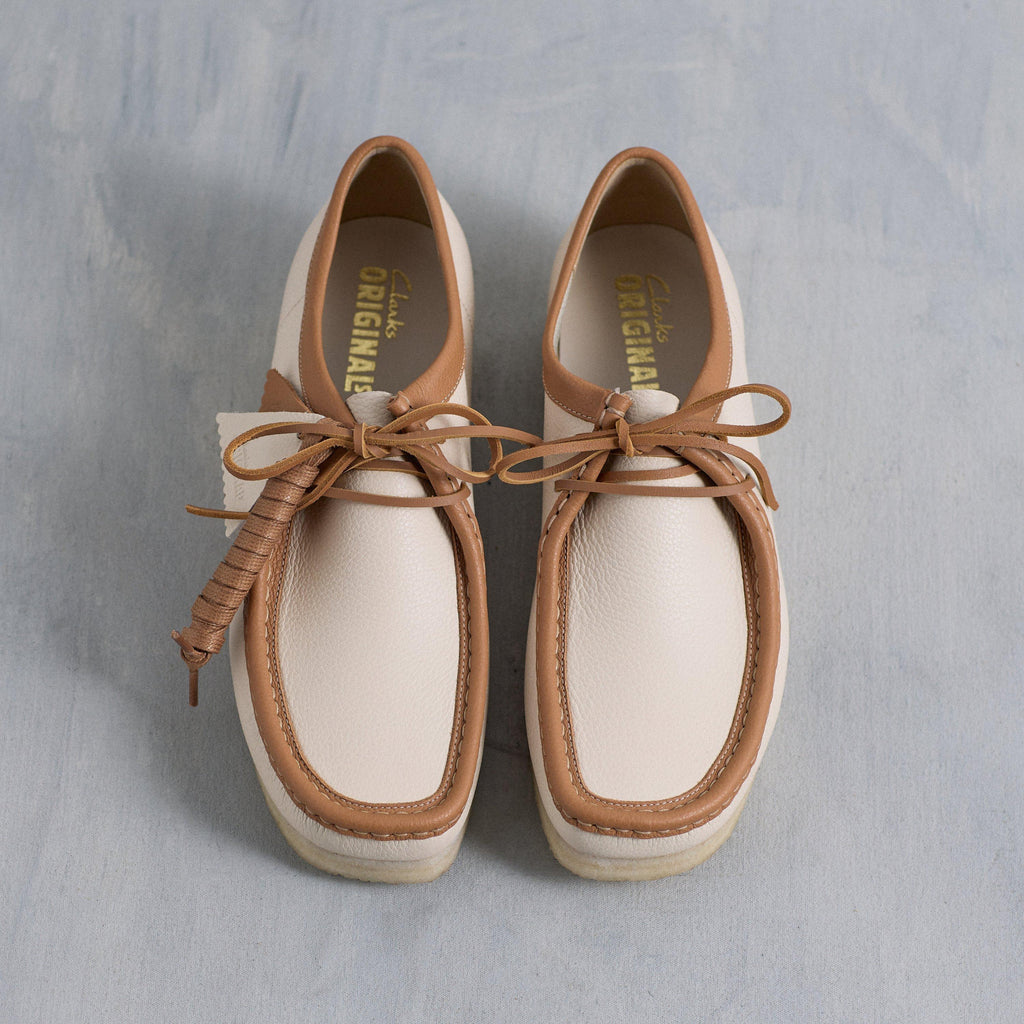 Wallabee Cuir combiné blanc