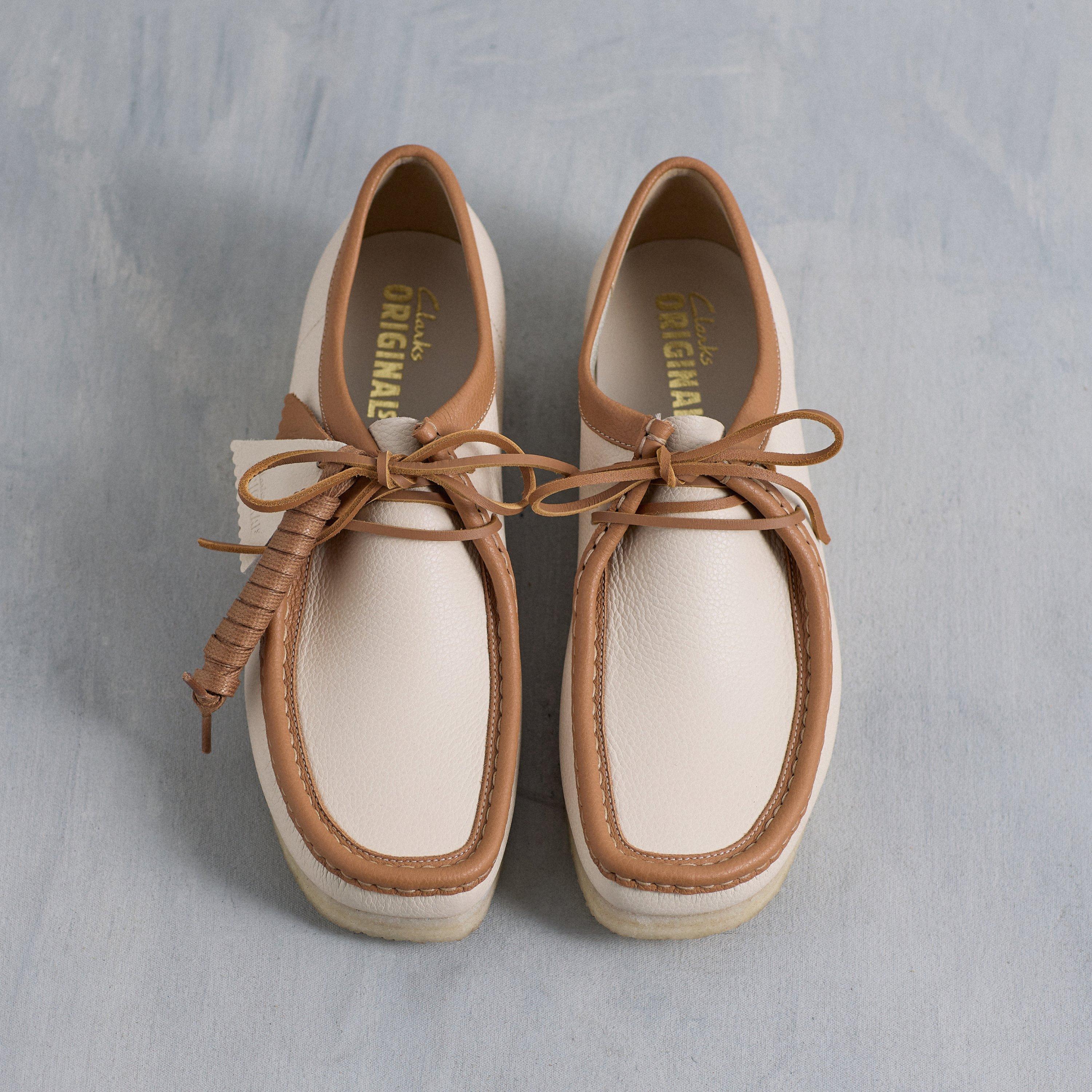 Wallabee Cuir combiné blanc