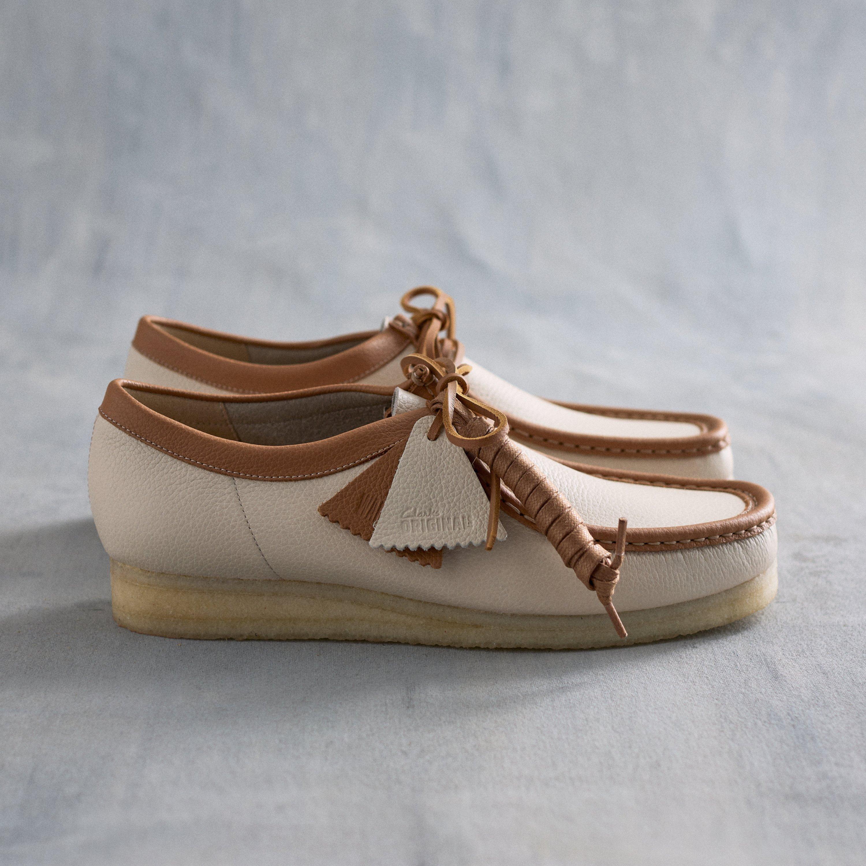 Wallabee Cuir combiné blanc