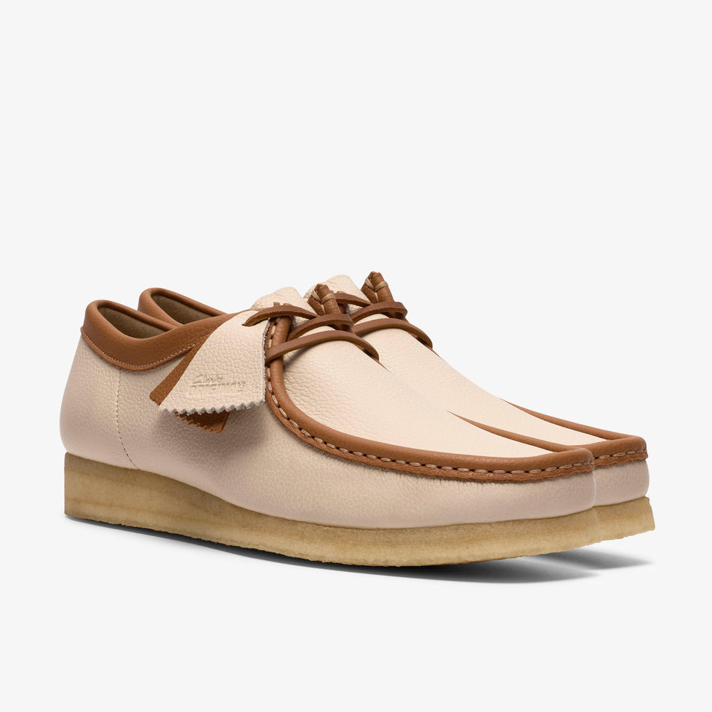 Wallabee Cuir combiné blanc