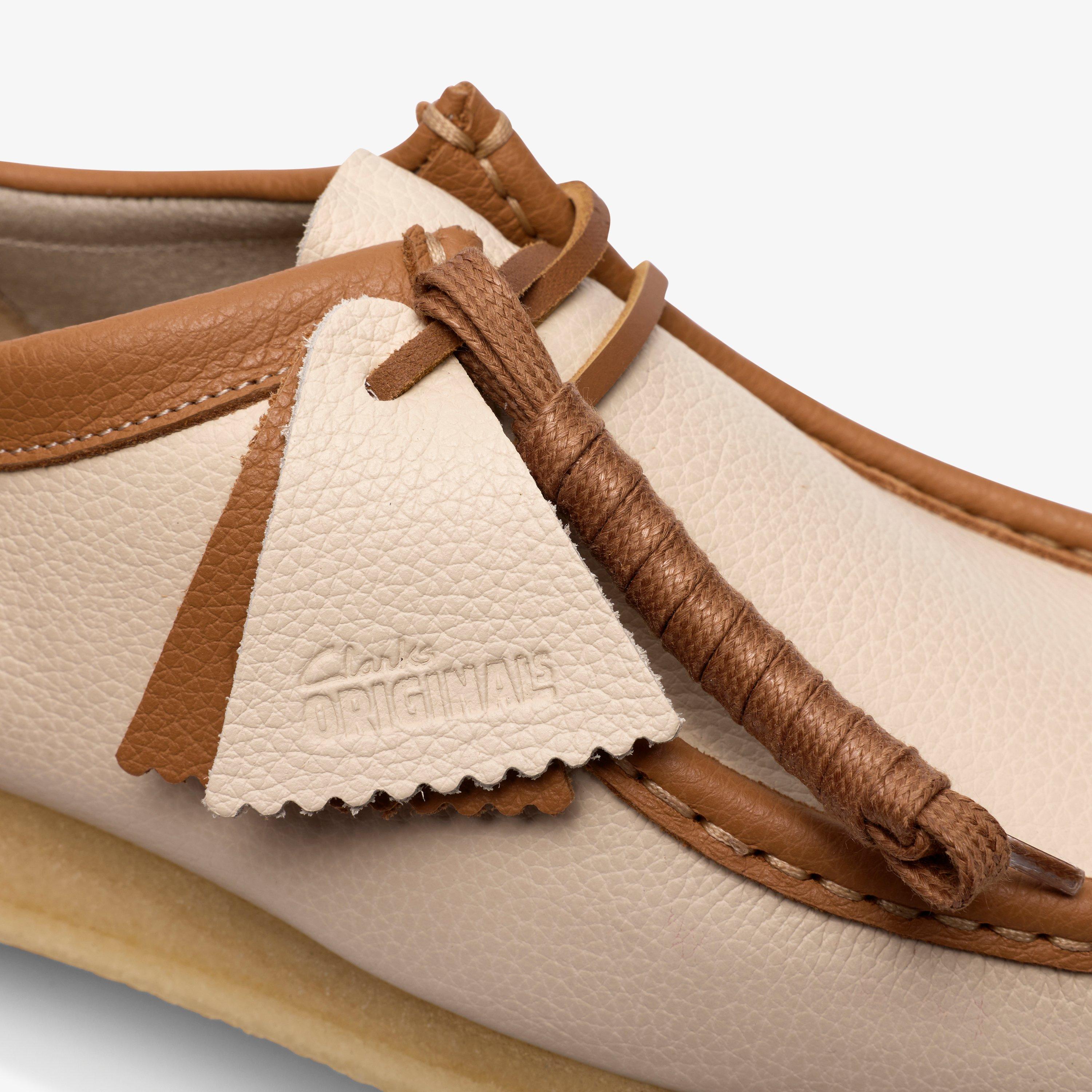 Wallabee Cuir combiné blanc