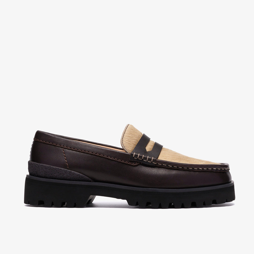 Yukoner Penny Cuir combiné marron