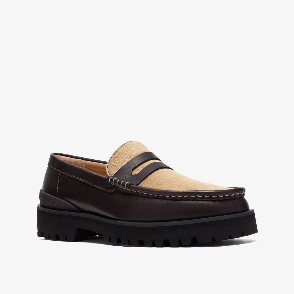 Yukoner Penny Cuir combiné marron