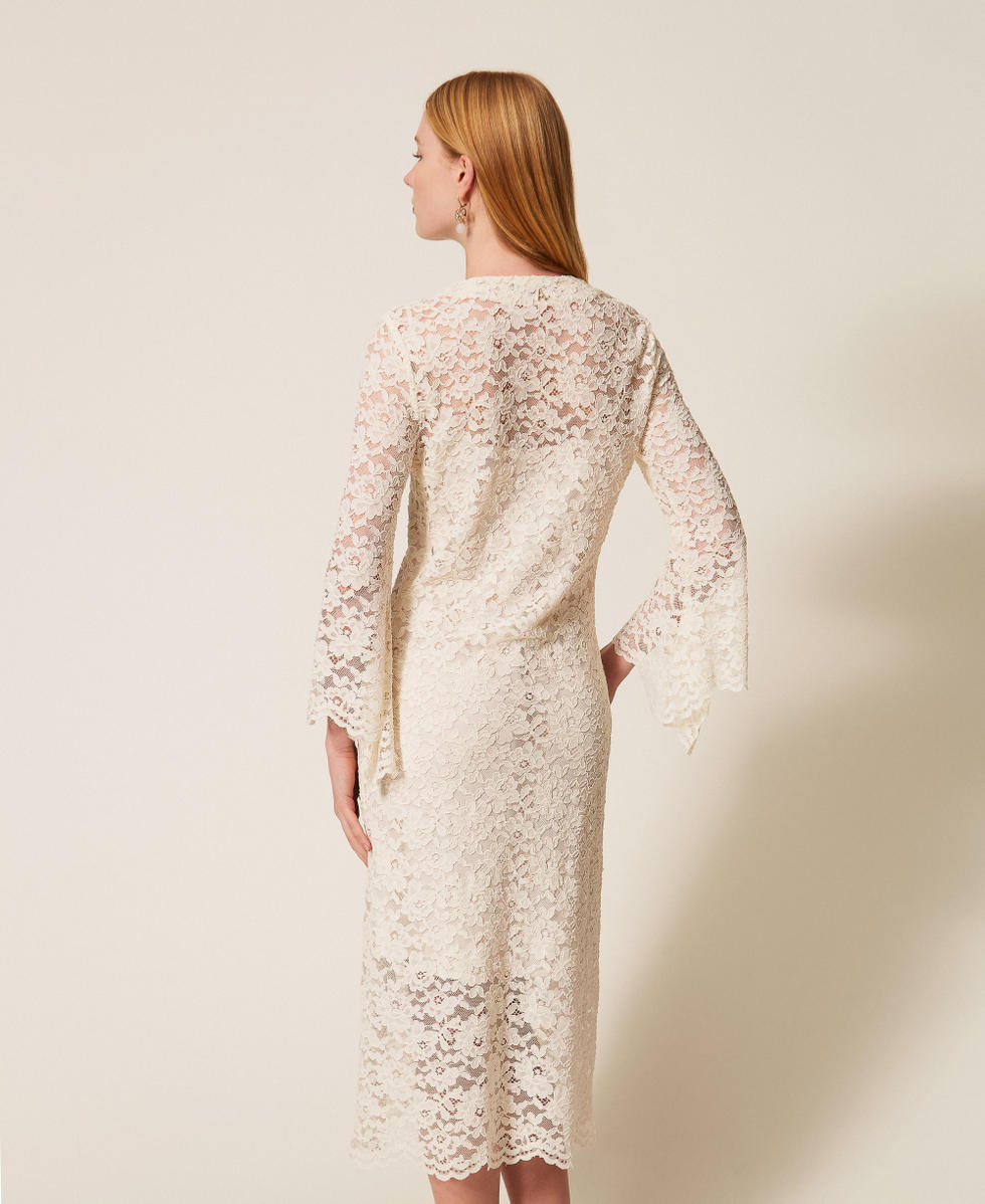 Robe midi en dentelle