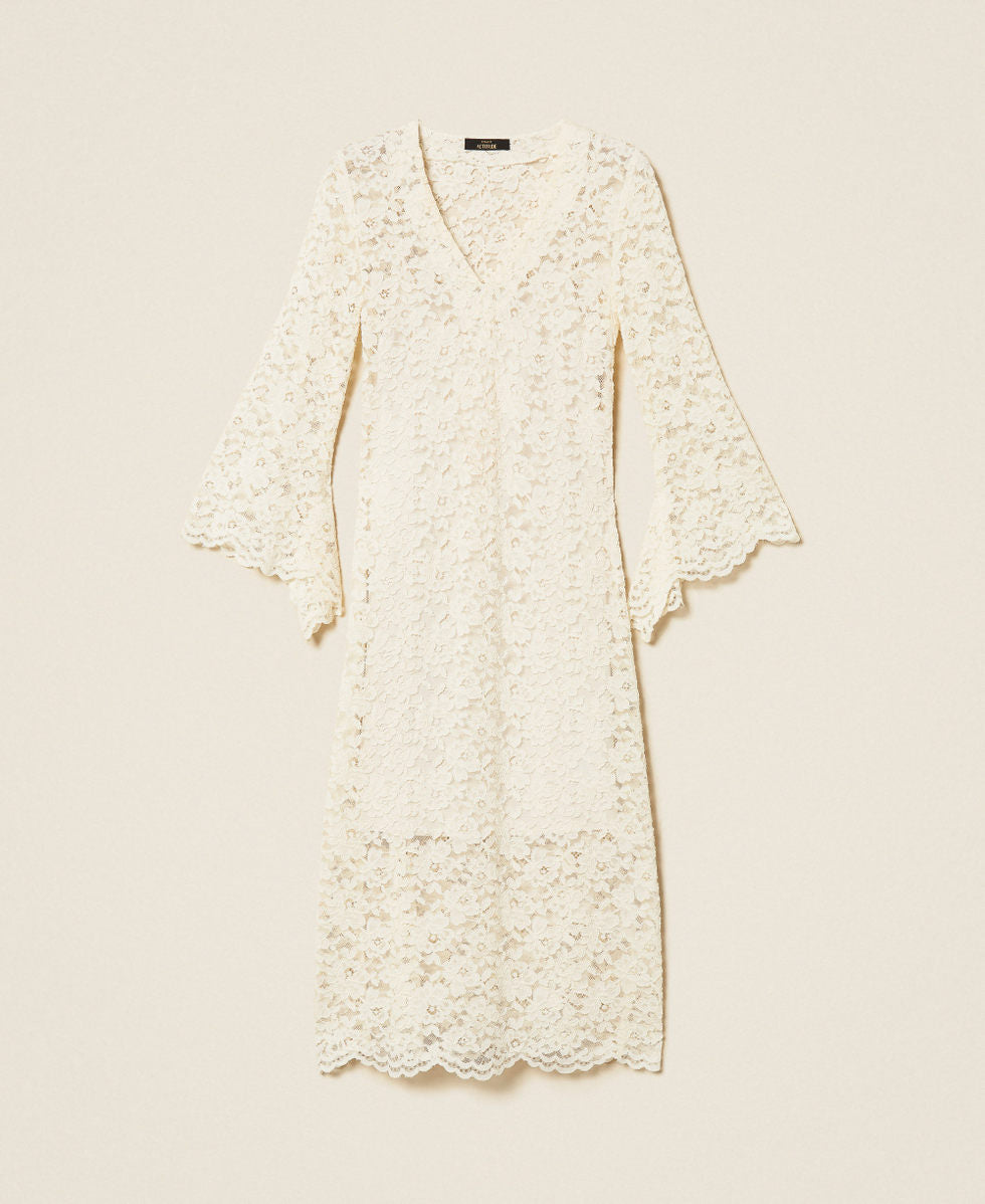Robe midi en dentelle