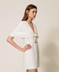 Robe courte cape en lin mélangé