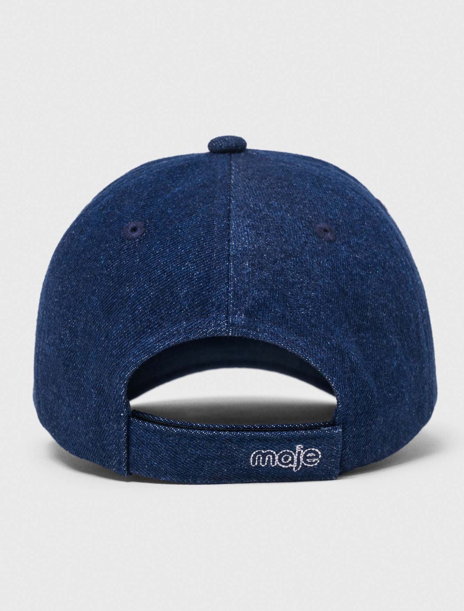 Casquette à logo en denim brut