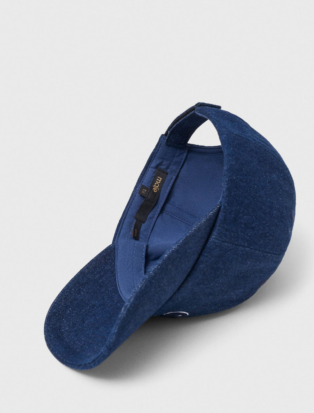 Casquette à logo en denim brut