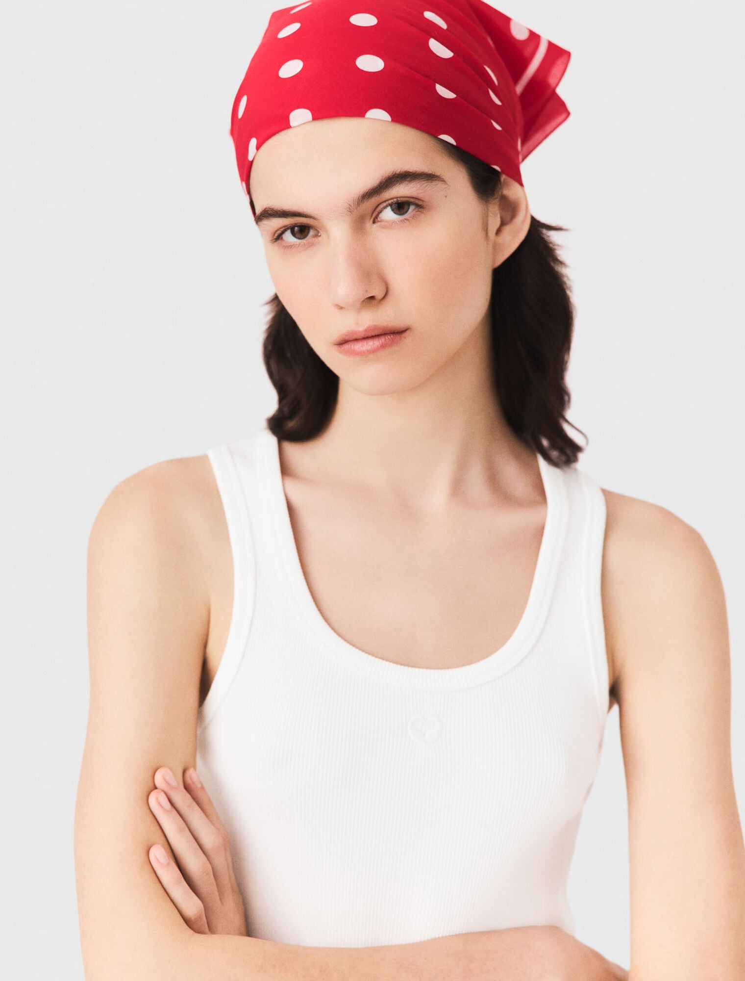 Bandana à pois en coton