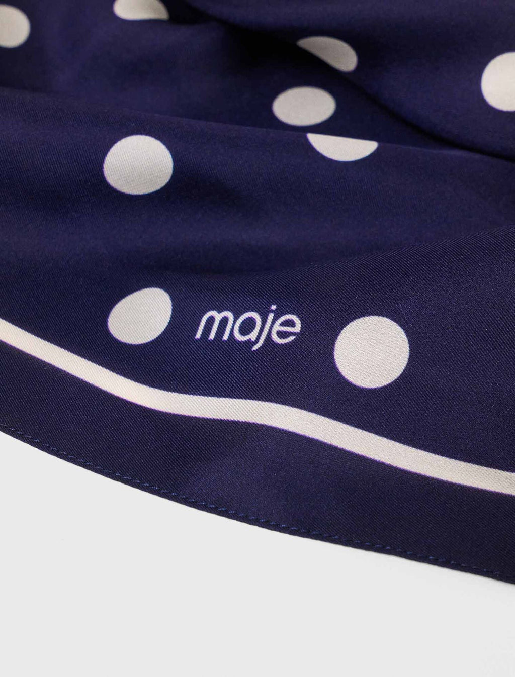 Bandana à pois en soie