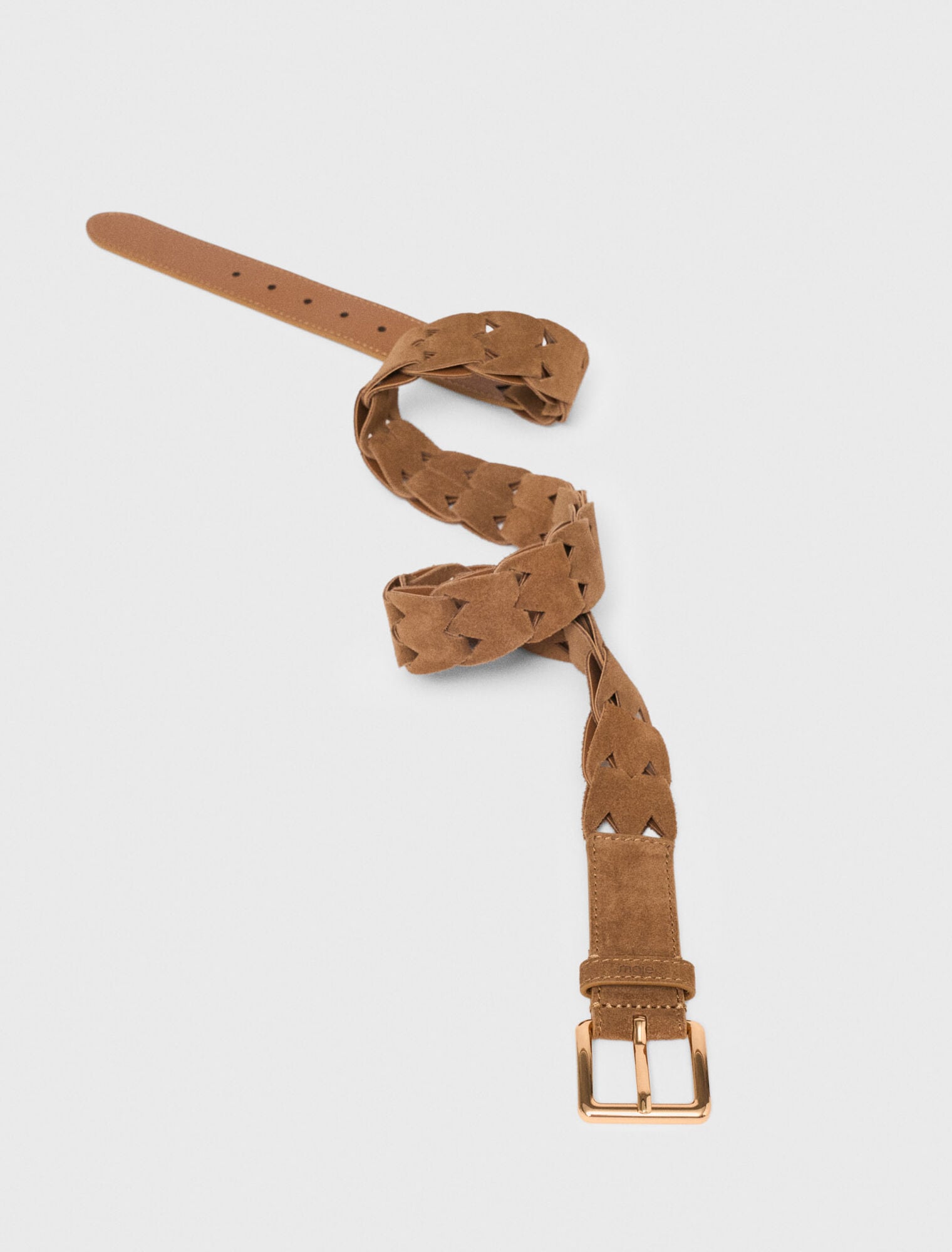 Ceinture tressée en suède