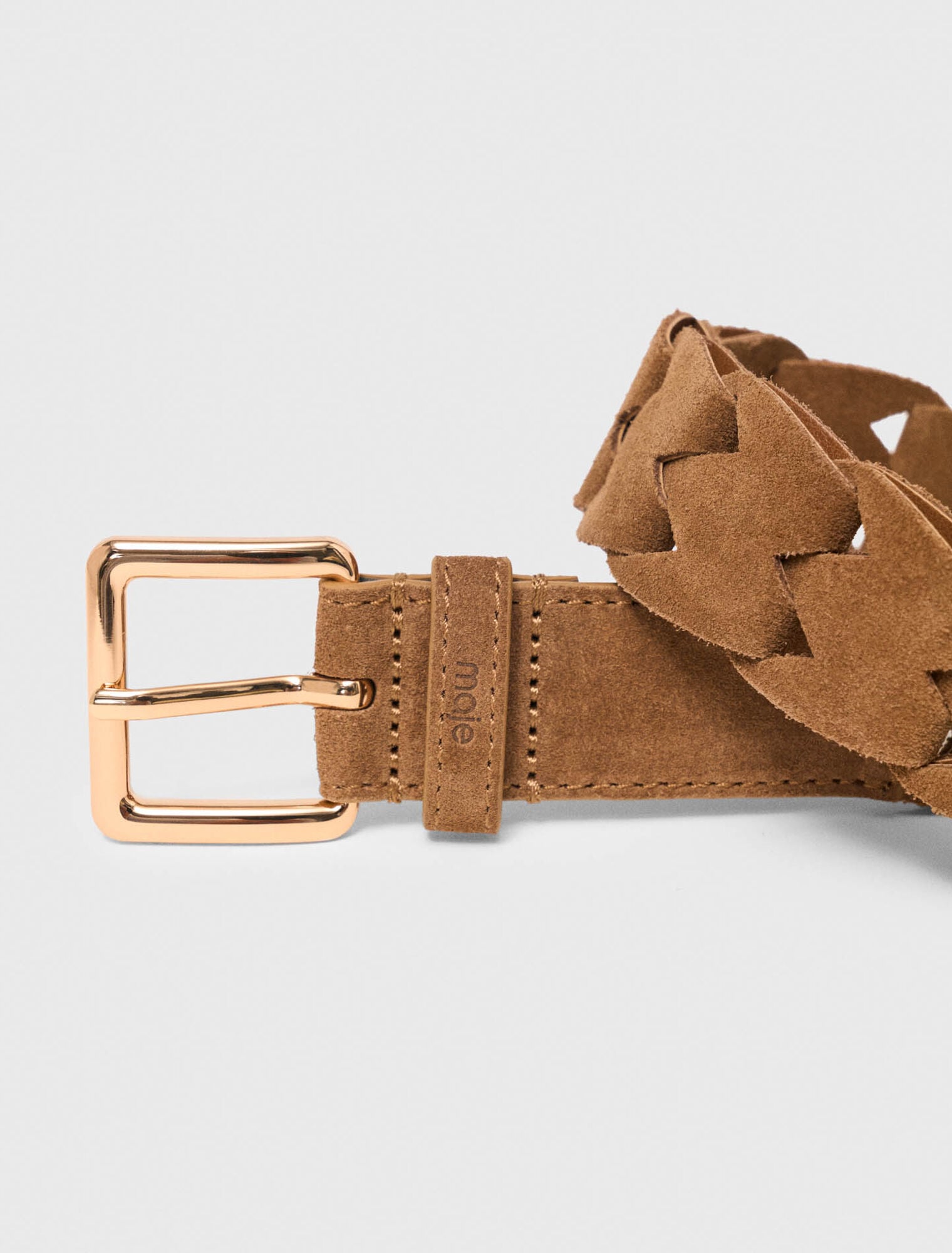Ceinture tressée en suède