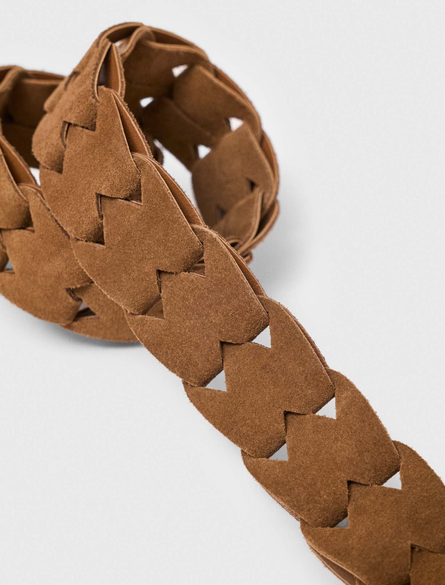 Ceinture tressée en suède