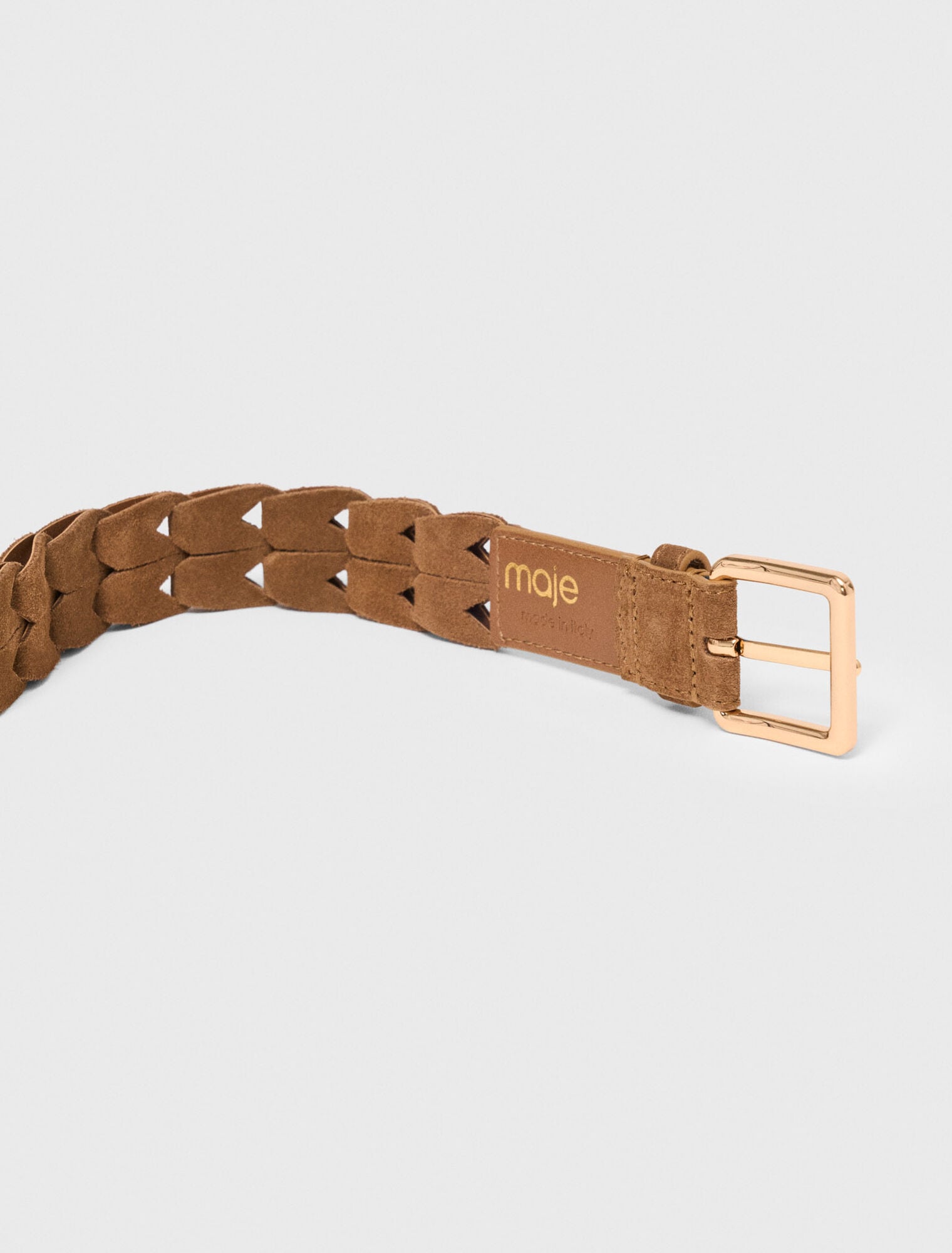 Ceinture tressée en suède