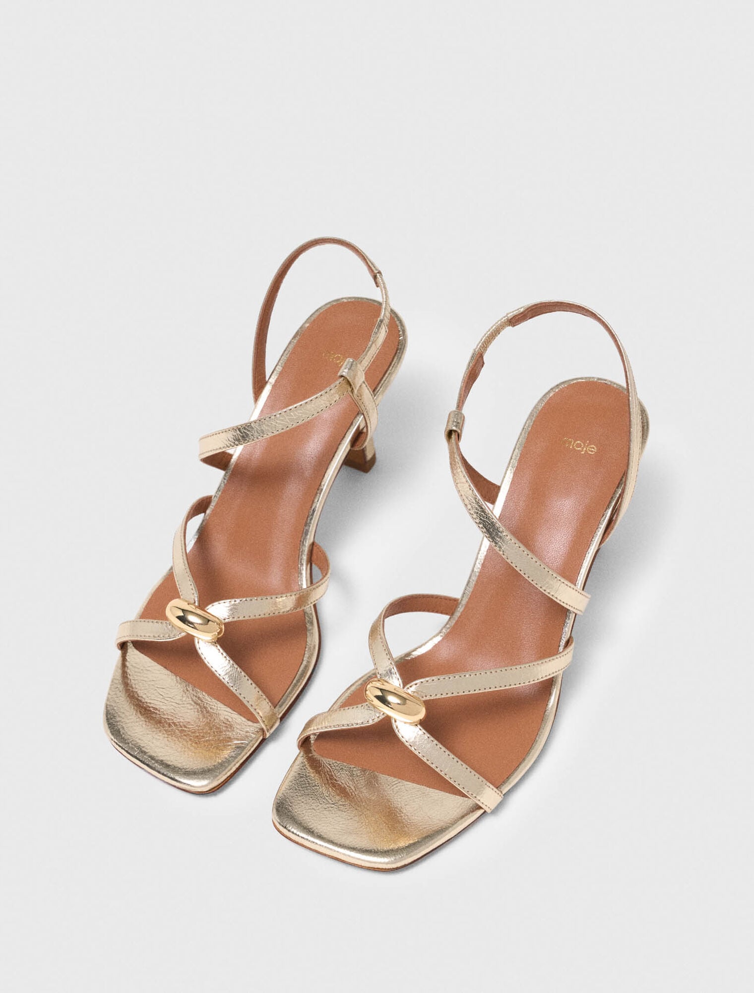 Sandales multibrides métalisées