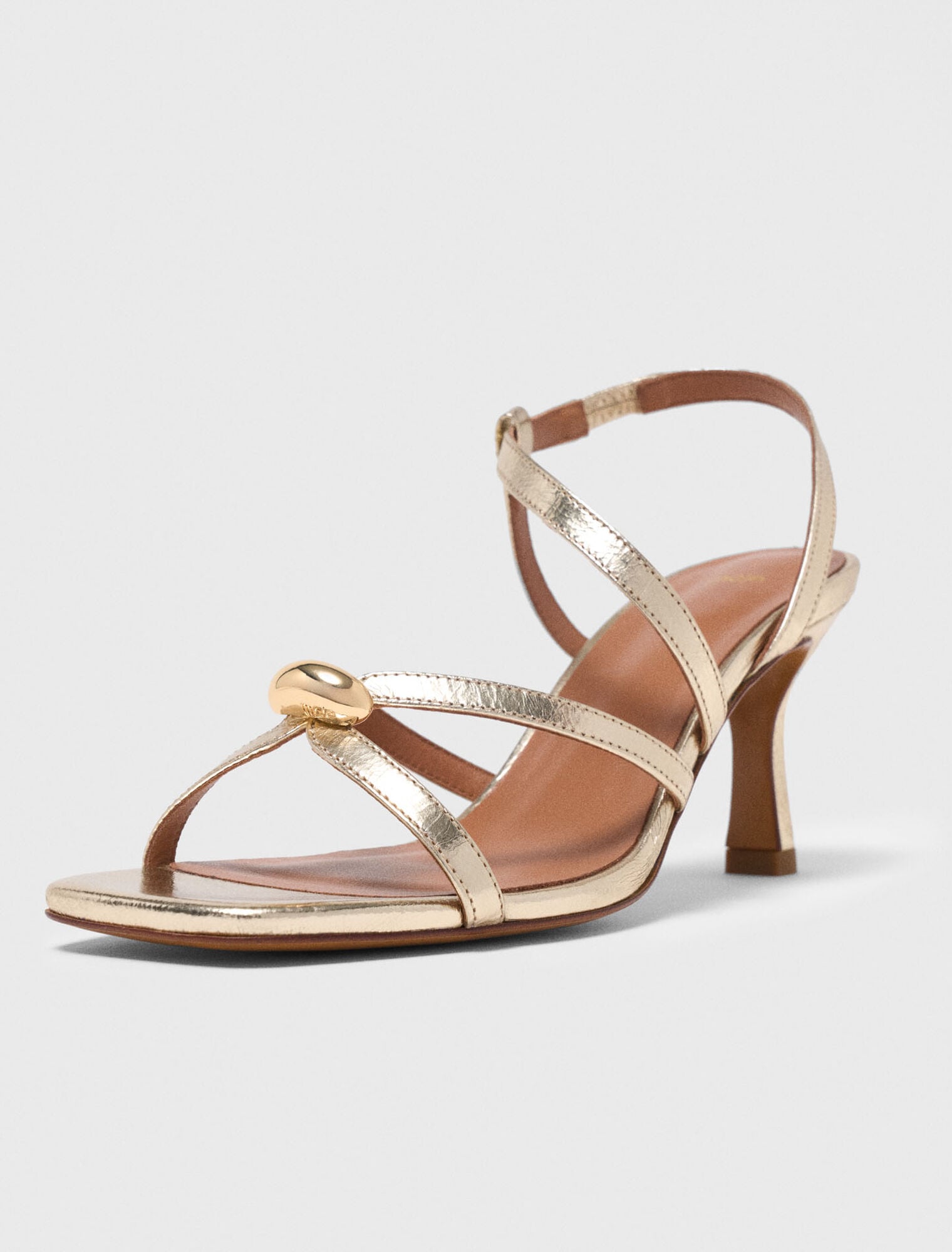 Sandales multibrides métalisées