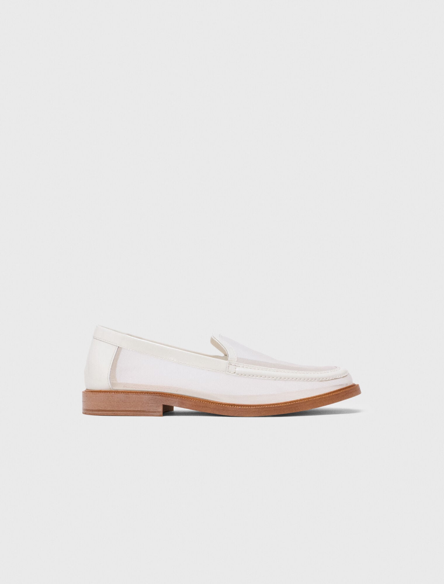 Mocassins en cuir et mesh