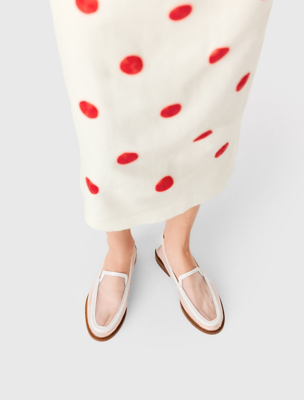 Mocassins en cuir et mesh