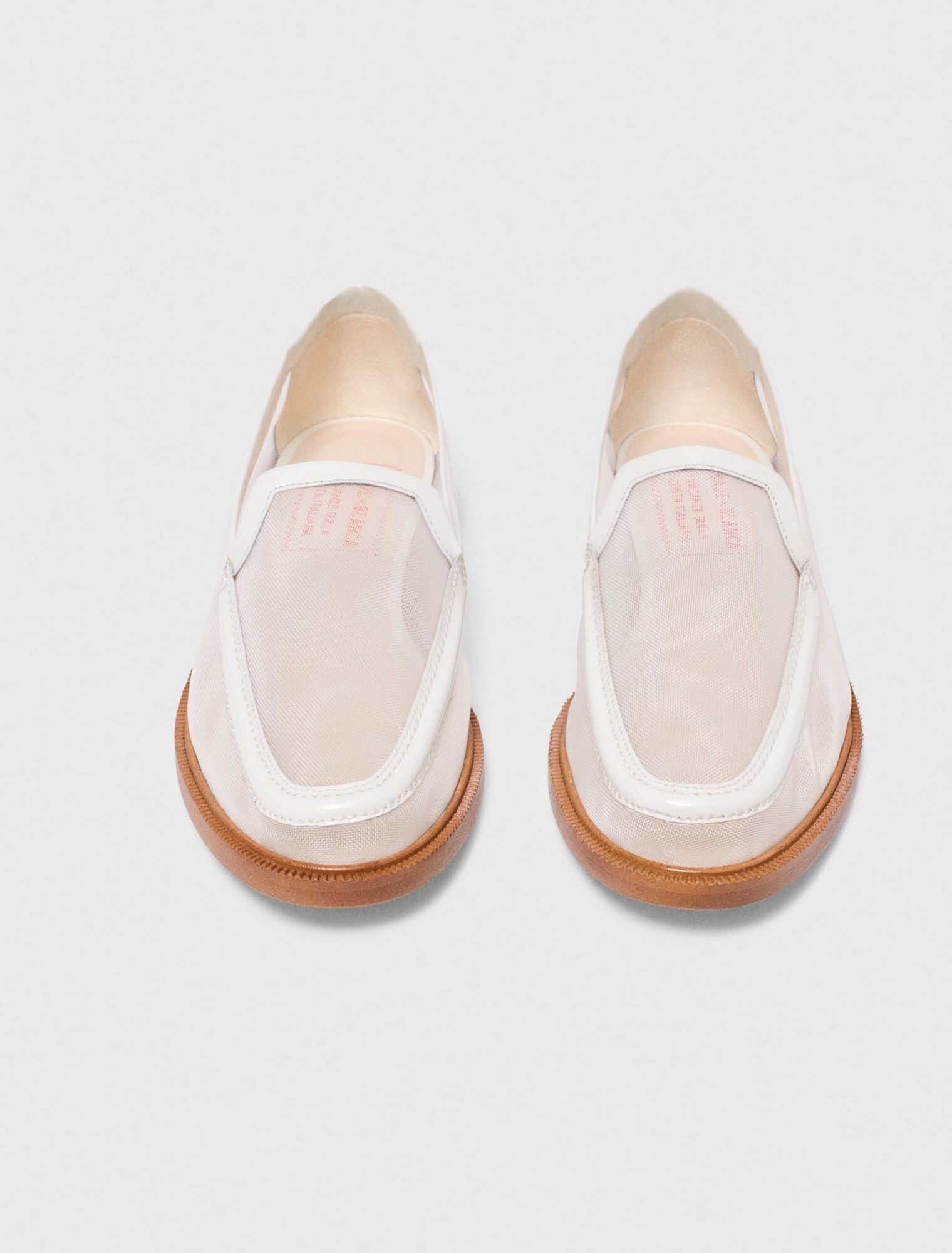 Mocassins en cuir et mesh