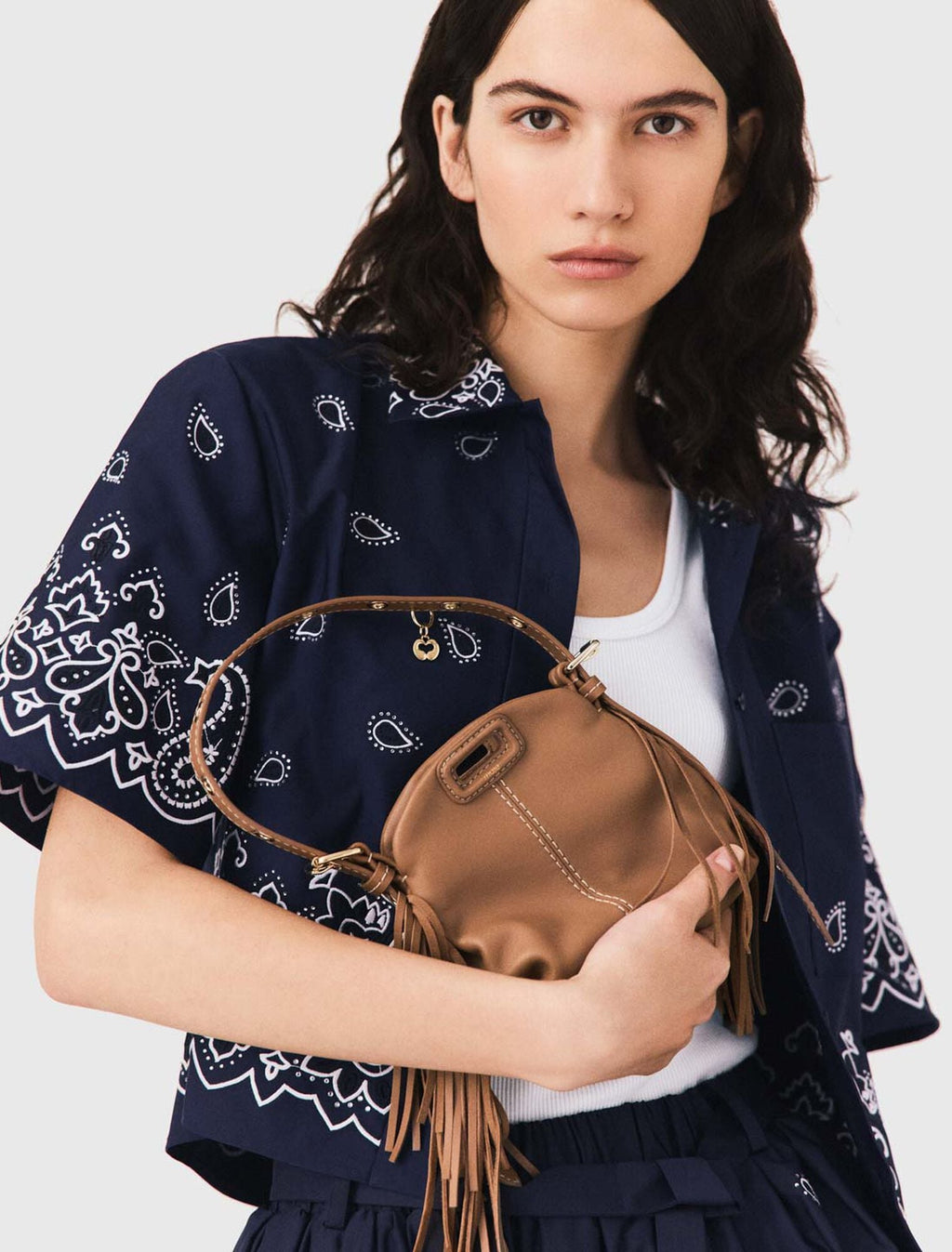 Sac Miss M micro en cuir surpiqué