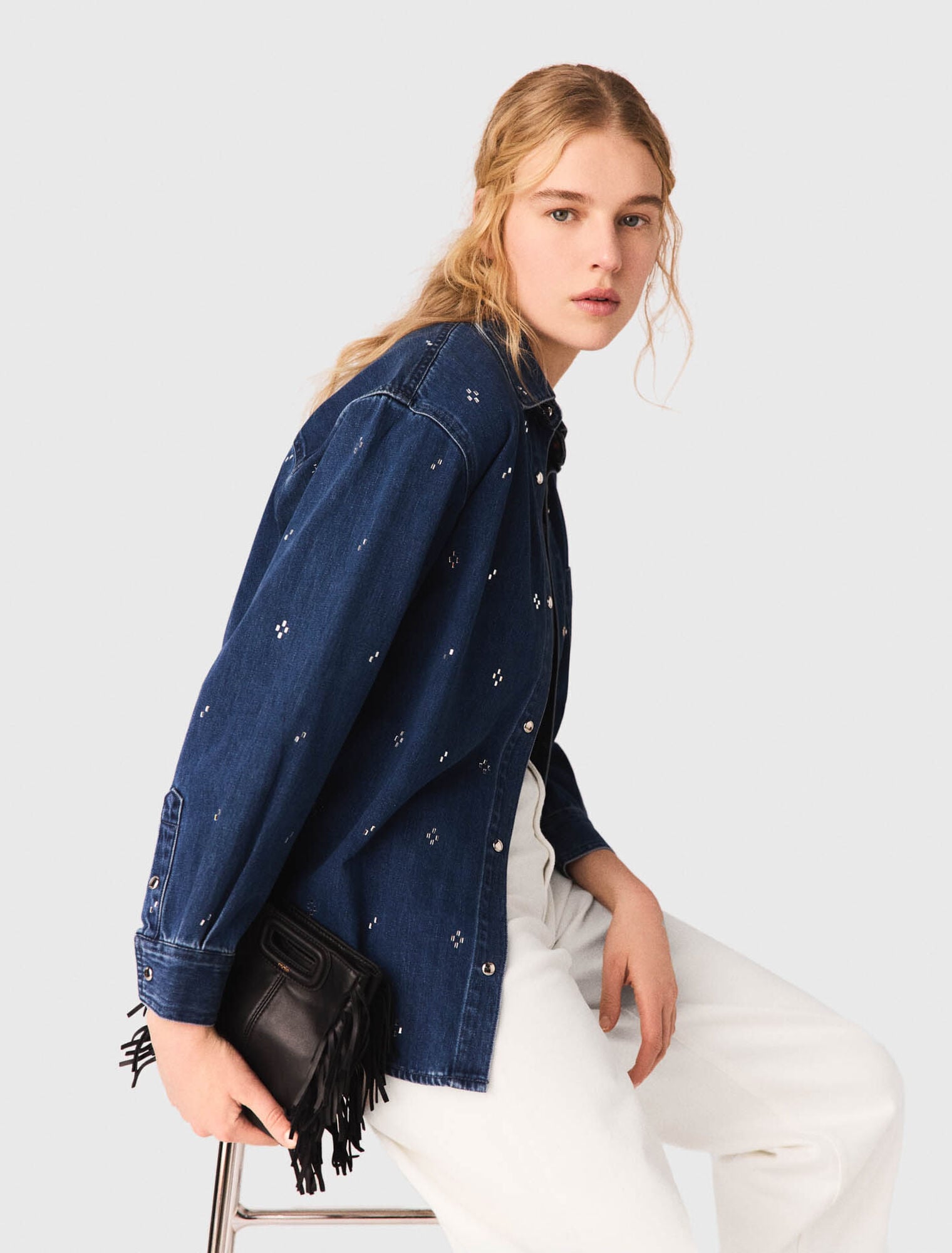 Sac M mini en cuir lisse