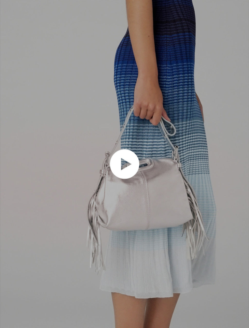 Sac Miss M mini en cuir métal