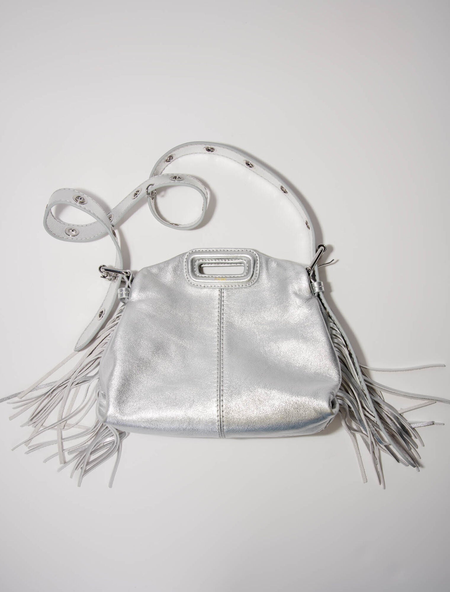 Sac Miss M mini en cuir métal