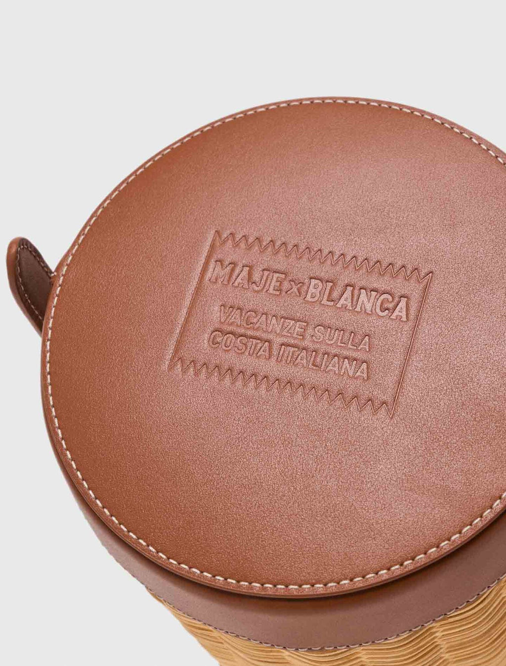 Panier en osier avec pochon imprimé