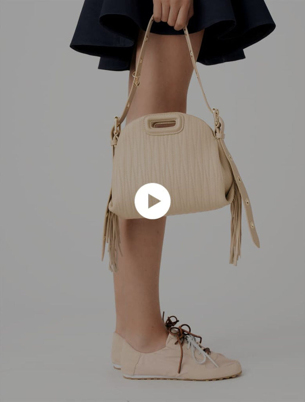 Sac Miss M mini en cuir surpiqué