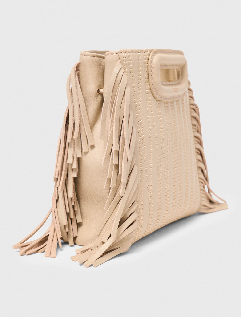 Sac M mini en cuir surpiqué