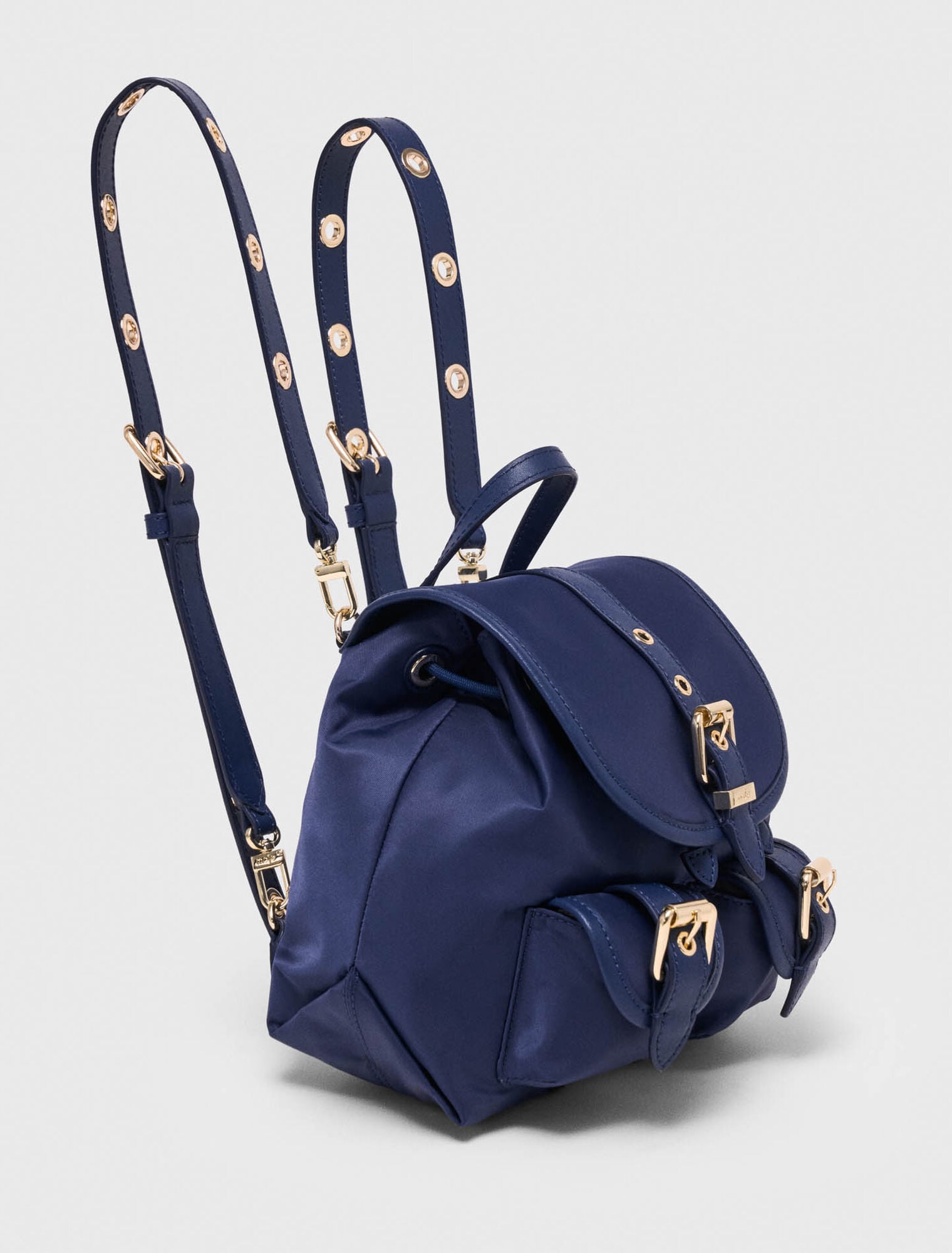 Mini sac à dos en cuir et nylon