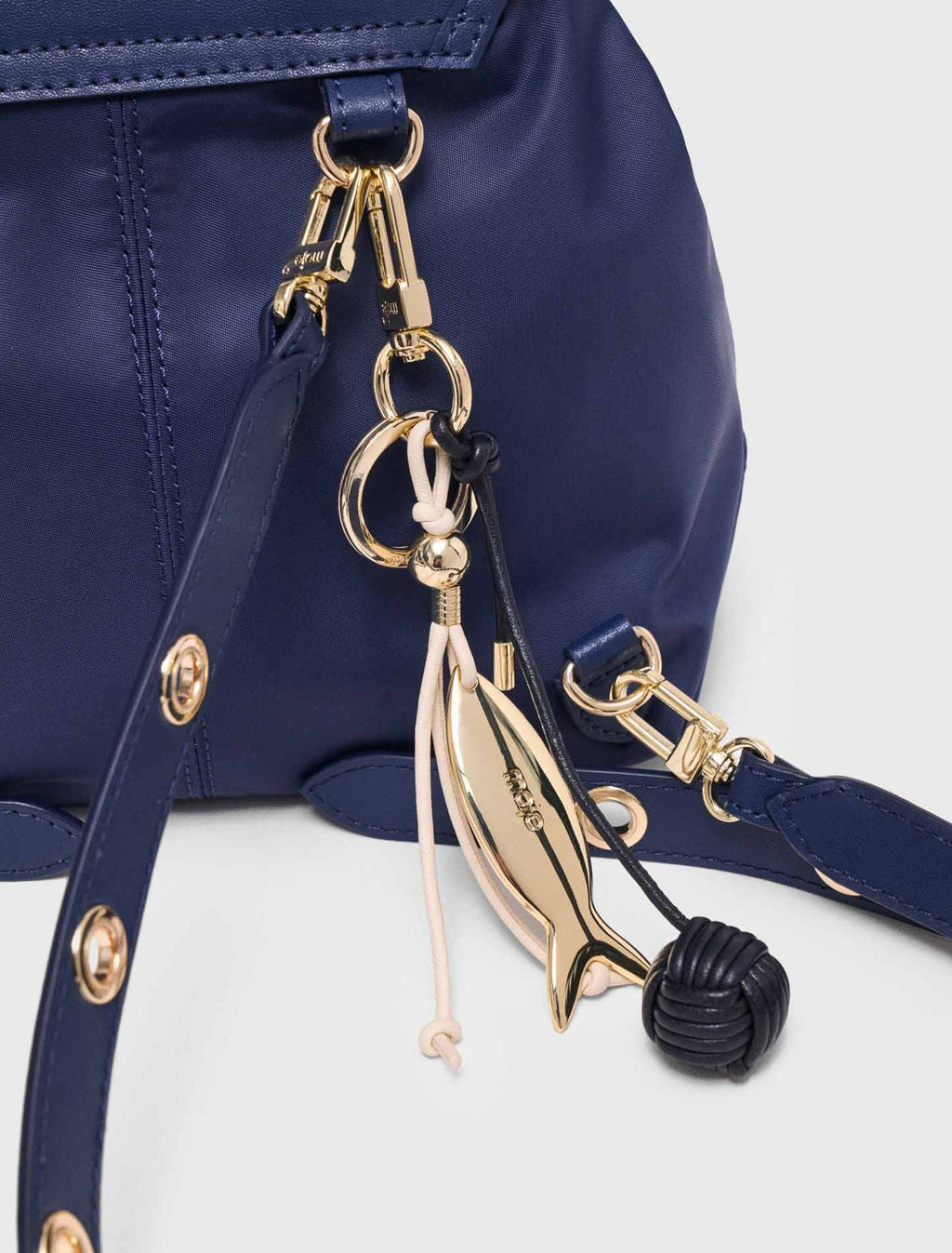 Mini sac à dos en cuir et nylon
