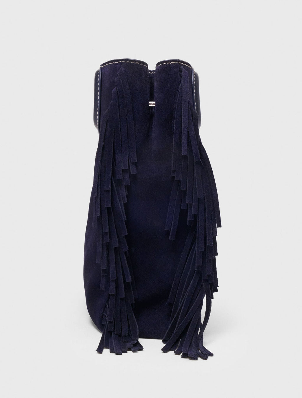Sac M en suède surpiquée