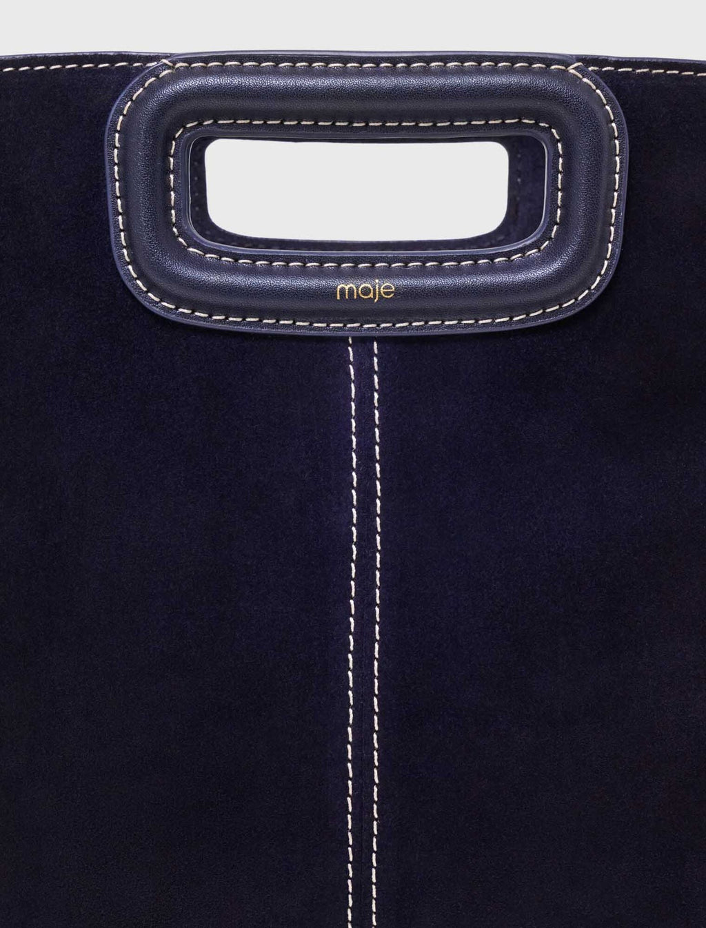 Sac M en suède surpiquée
