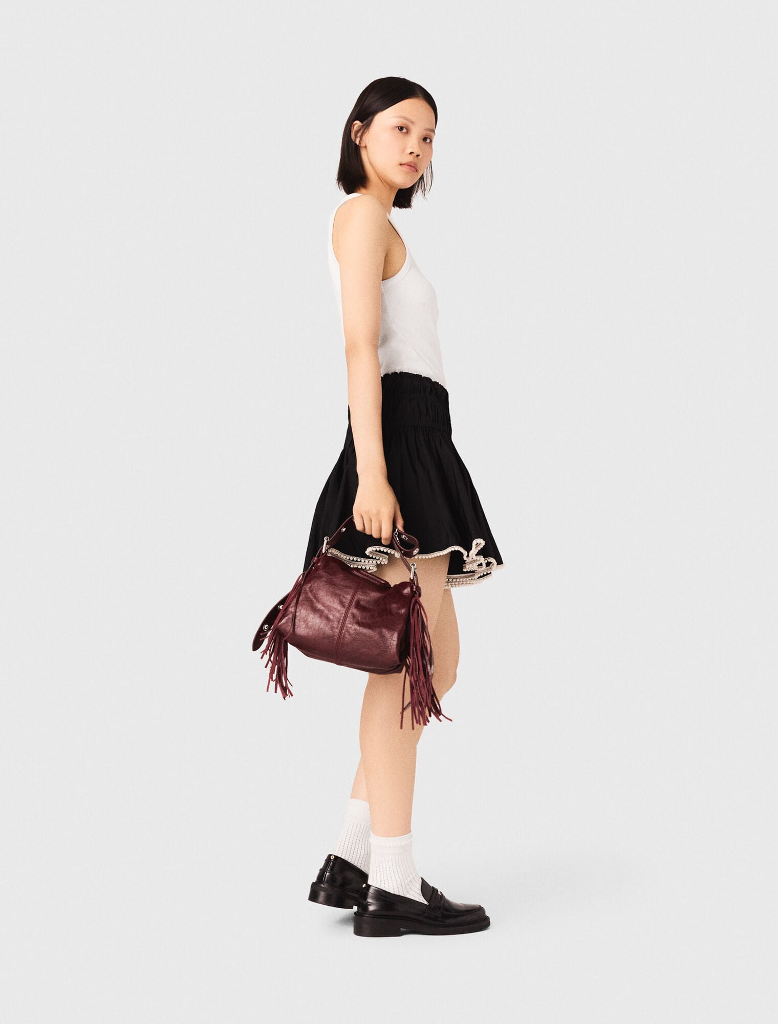 Sac Miss M mini en cuir craquelé