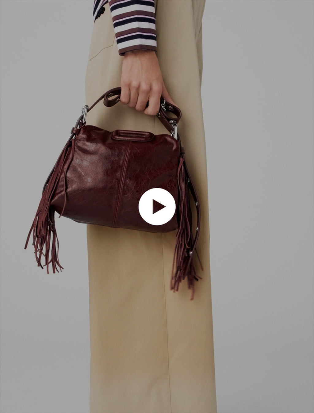 Sac Miss M mini en cuir craquelé