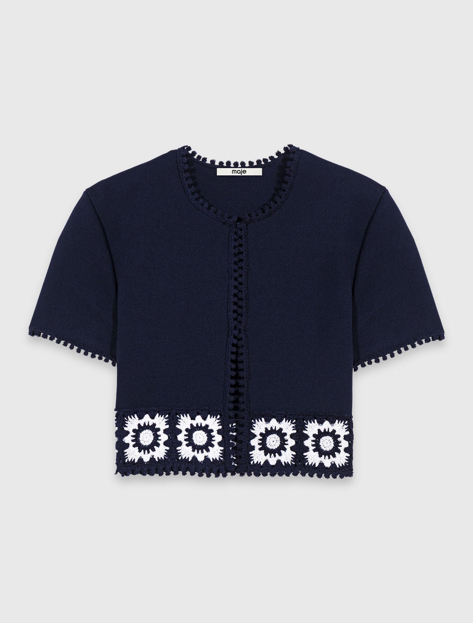 Cardigan avec empiècements crochet