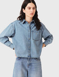 Chemise en denim avec logo