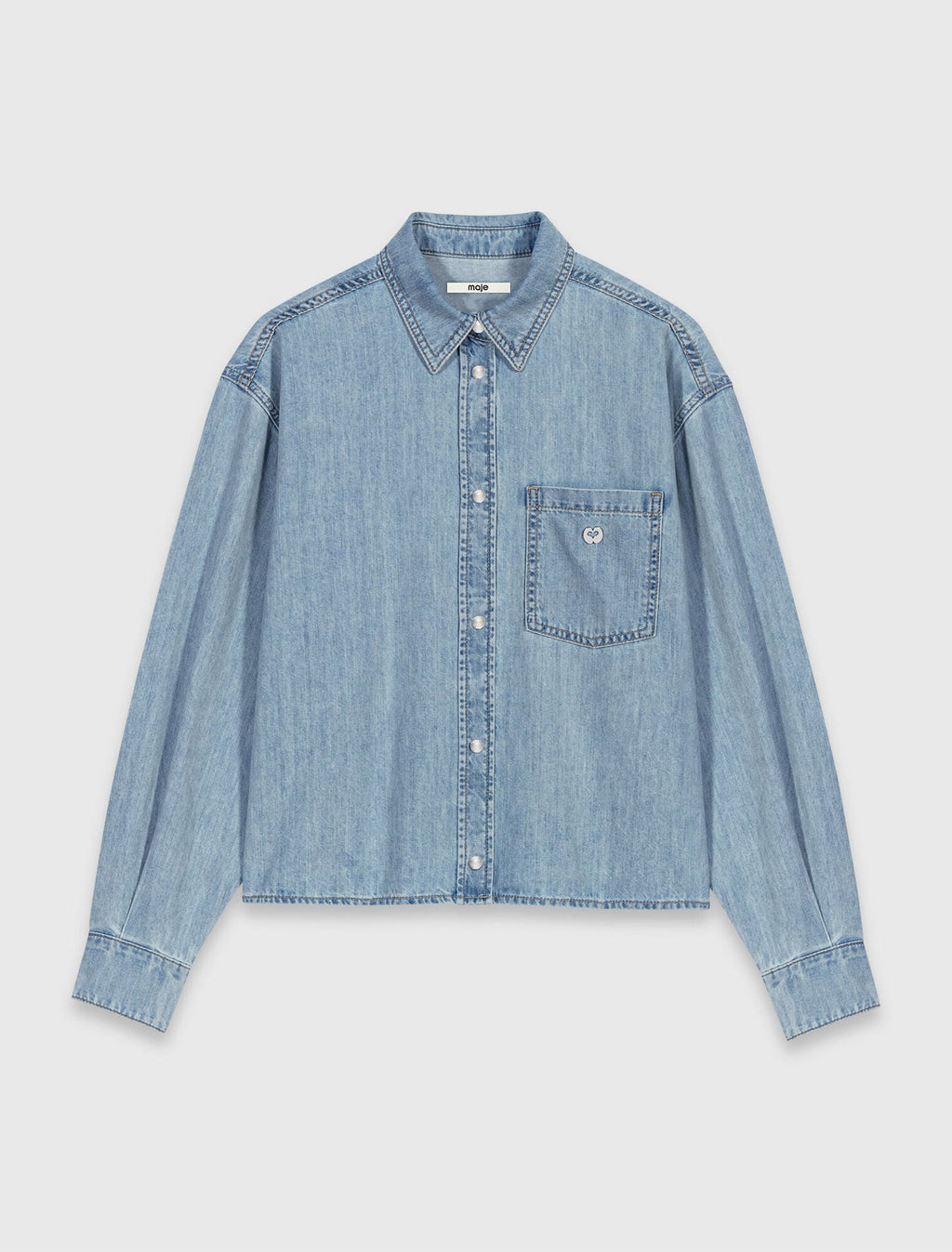 Chemise en denim avec logo