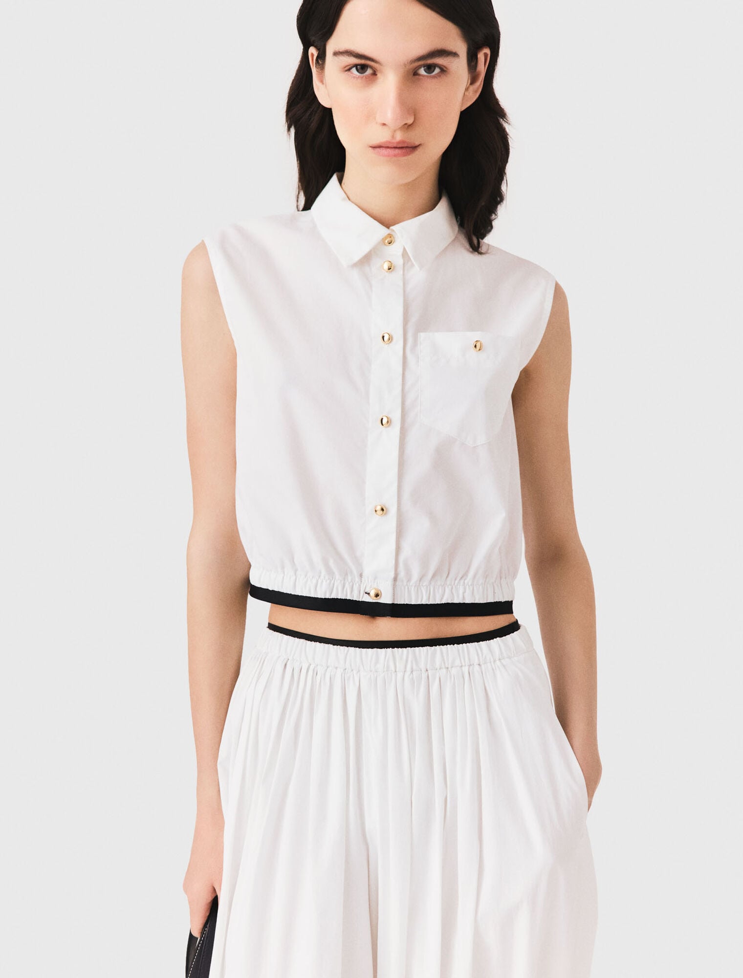 Chemise courte sans manches