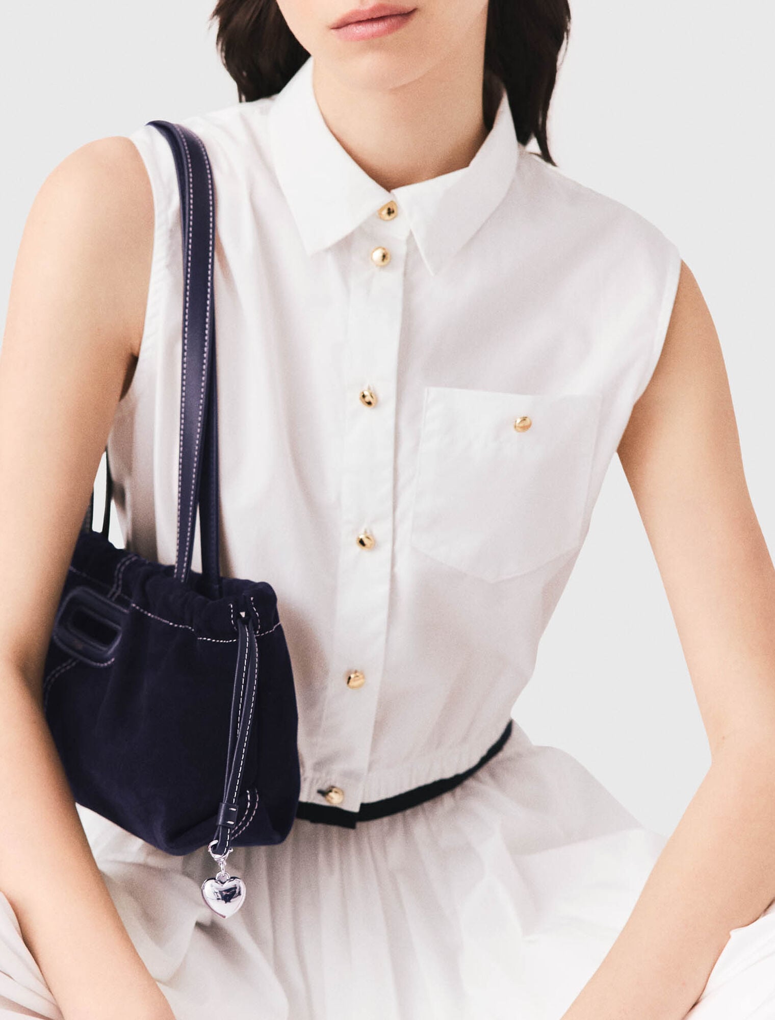 Chemise courte sans manches
